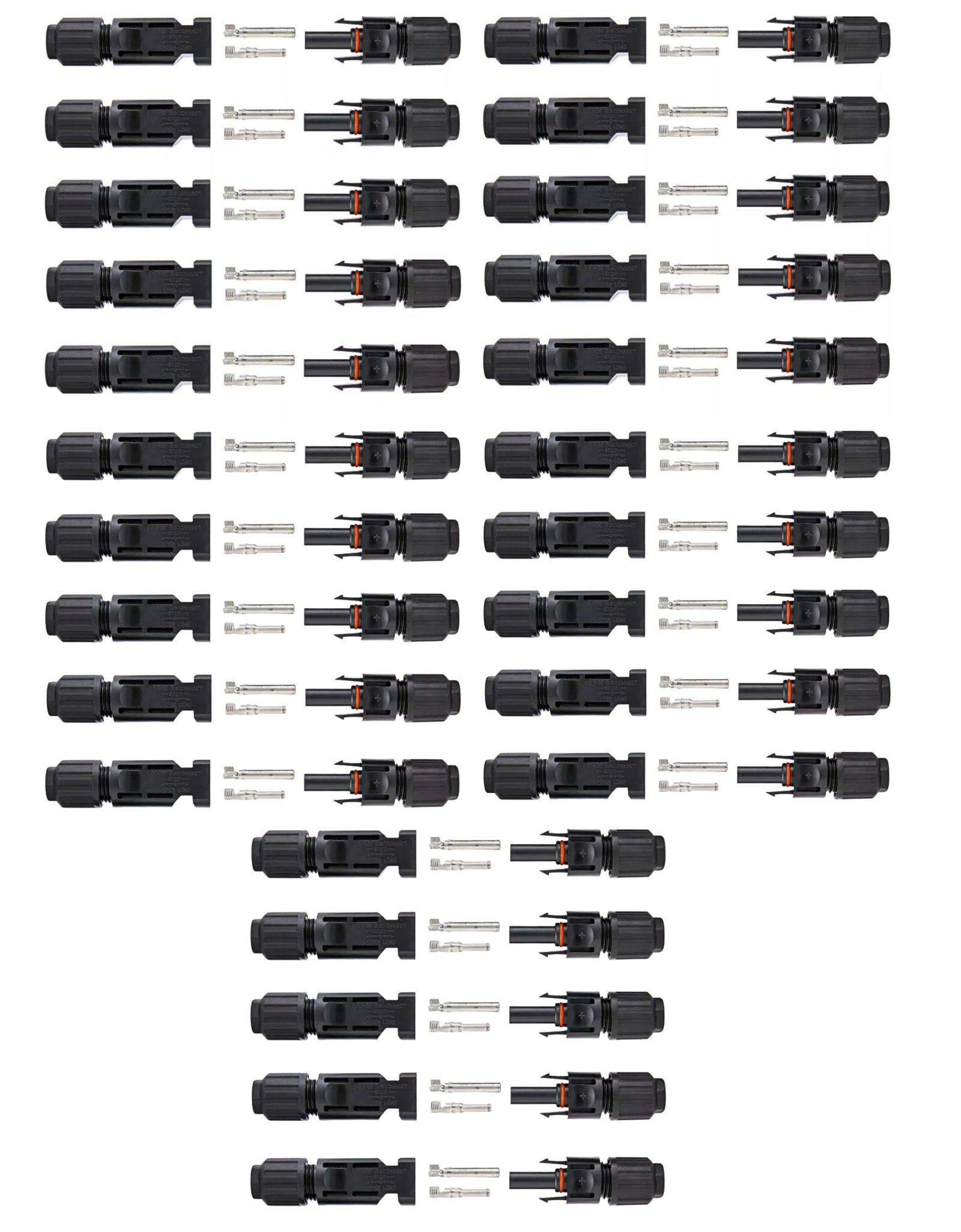 10/20/50/100/200 Pairs Male Female Solar Cable Connectors For DIY Solar Panel US