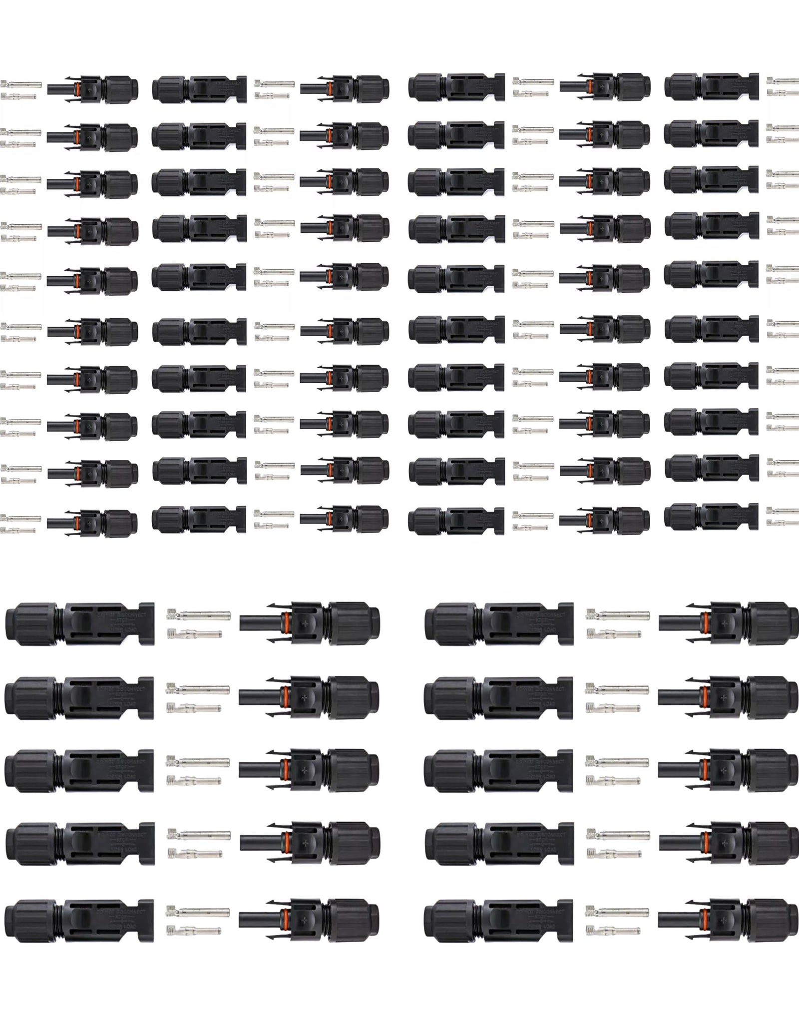 10/20/50/100/200 Pairs Male Female Solar Cable Connectors For DIY Solar Panel US