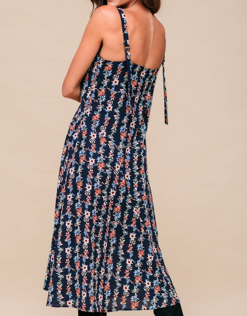 Load image into Gallery viewer, Floral V-Neck Sleeveless Maxi Dress by Shop at Konus

