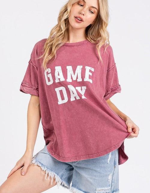 Load image into Gallery viewer, Mittoshop GAME DAY Round Neck Short Sleeve T-Shirt
