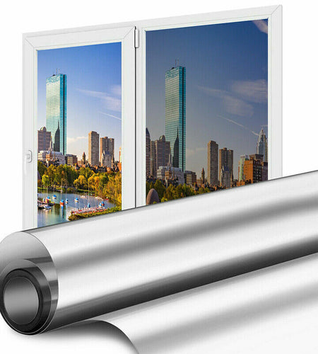 One Way Mirror Window Film Heat UV Reflective Privacy Tint Foil For Home Office
