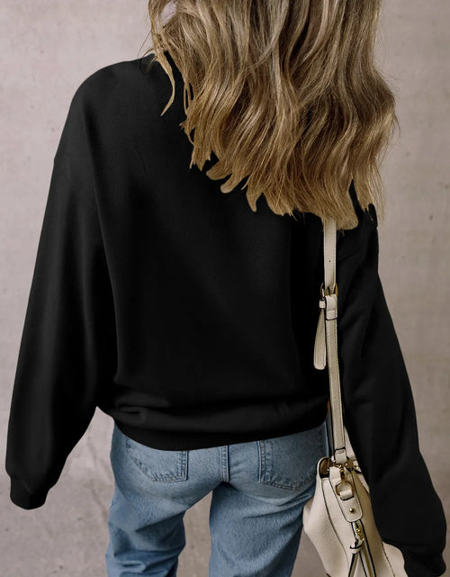 Load image into Gallery viewer, Letter Graphic Round Neck Long Sleeve Sweatshirt
