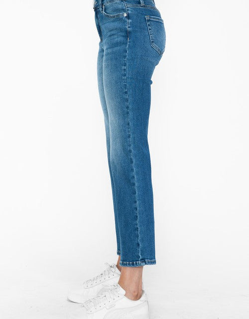 Load image into Gallery viewer, bytos Full Size Cat's Whiskers Mid Rise Ankle Jeans
