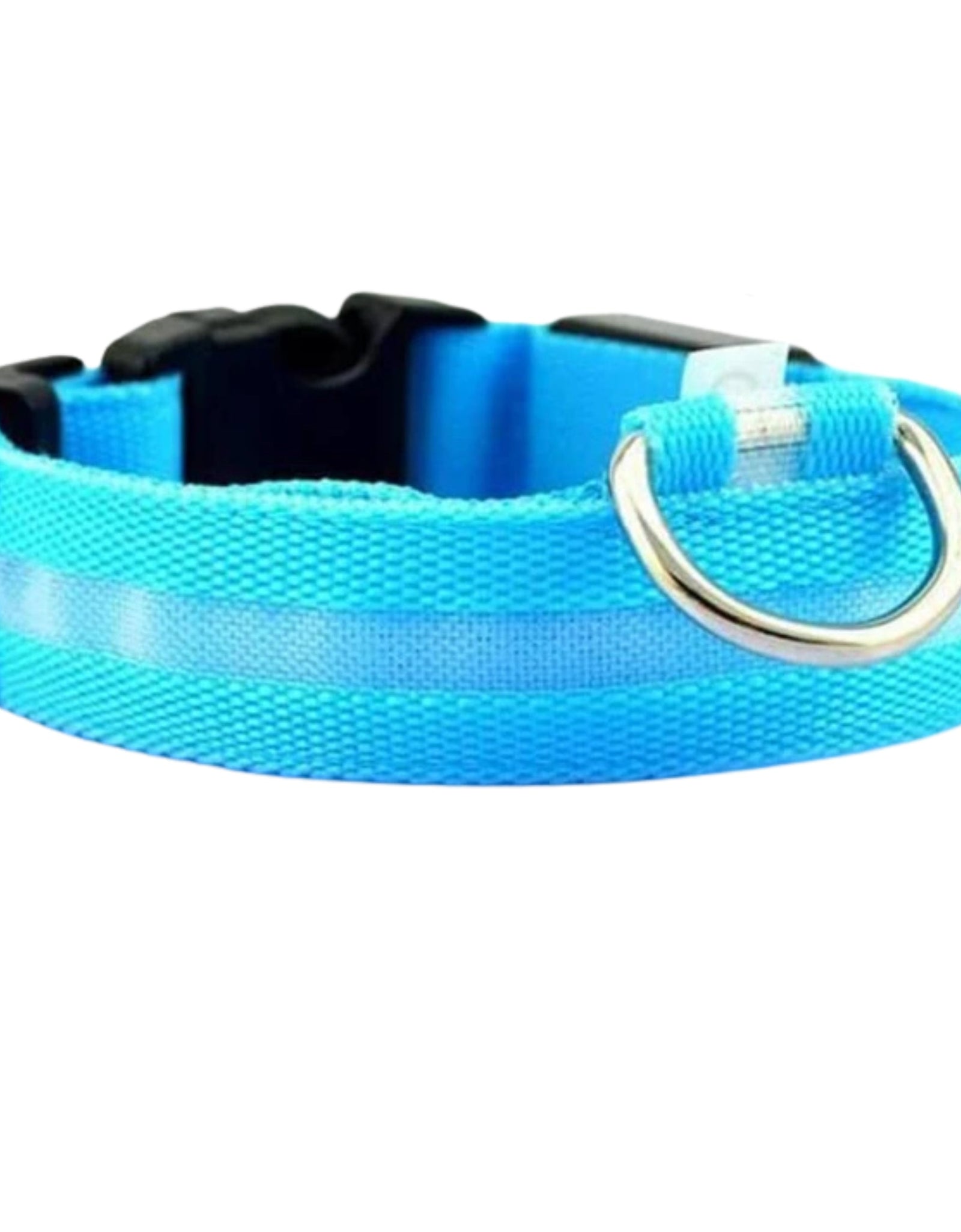 LED Adjustable Dog Collar Blinking Flashing Light Up Glow Pets Safety Waterproof
