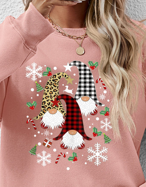 Load image into Gallery viewer, Faceless Gnomes Graphic Drop Shoulder Sweatshirt
