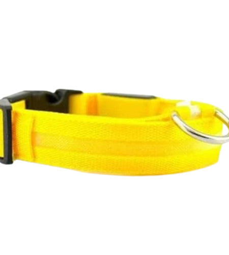 LED Adjustable Dog Collar Blinking Flashing Light Up Glow Pets Safety Waterproof