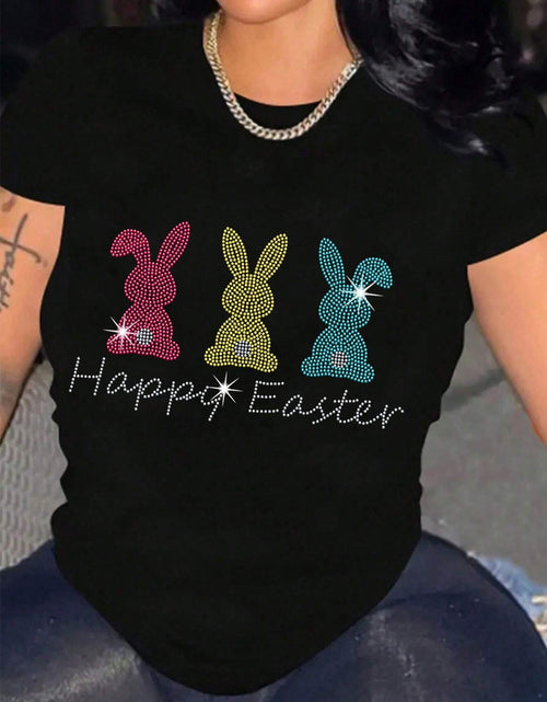 Load image into Gallery viewer, HAPPY EASTER Graphic Round Neck T-Shirt
