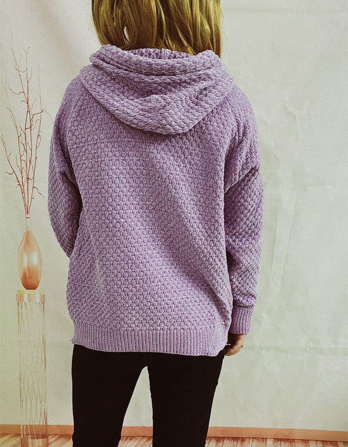 Load image into Gallery viewer, Drawstring Long Sleeve  Hooded Sweater
