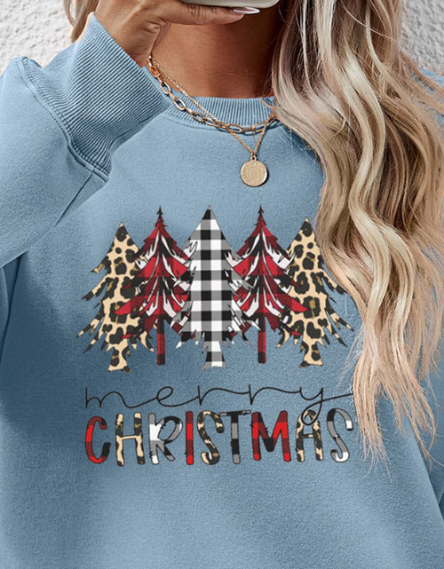 Load image into Gallery viewer, MERRY CHRISTMAS Round Neck Long Sleeve Sweatshirt
