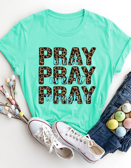 Load image into Gallery viewer, Letter Graphic Round Neck Short Sleeve T-Shirt
