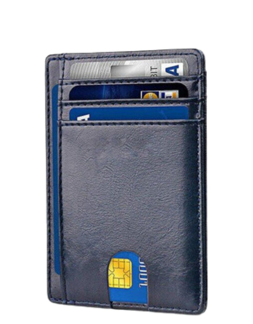 Load image into Gallery viewer, Mens Leather Slim Wallet Credit Card Holder RFID Blocking Pocket ID Money PU USA
