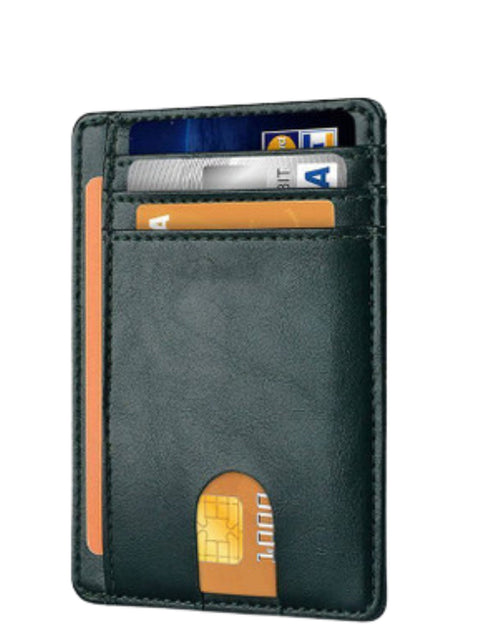Load image into Gallery viewer, Mens Leather Slim Wallet Credit Card Holder RFID Blocking Pocket ID Money PU USA
