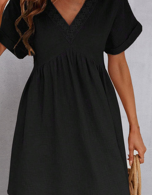 Load image into Gallery viewer, V-Neck Short Sleeve Dress
