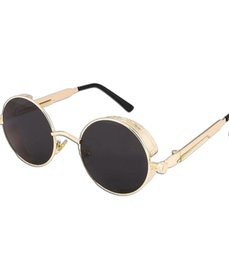 Retro Round Polarized Sunglasses Men Women Vintage Gothic Steampunk Glasses