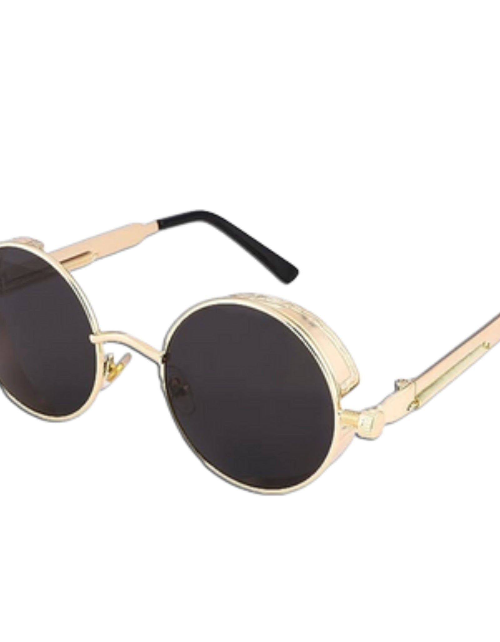 Retro Round Polarized Sunglasses Men Women Vintage Gothic Steampunk Glasses