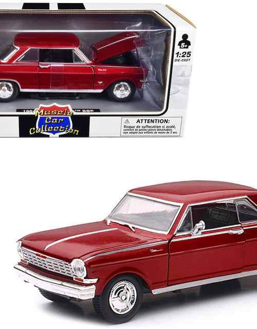 Load image into Gallery viewer, 1964 Chevrolet Nova SS Burgundy "Muscle Car Collection" 1/25 Diecast Model Car by New Ray
