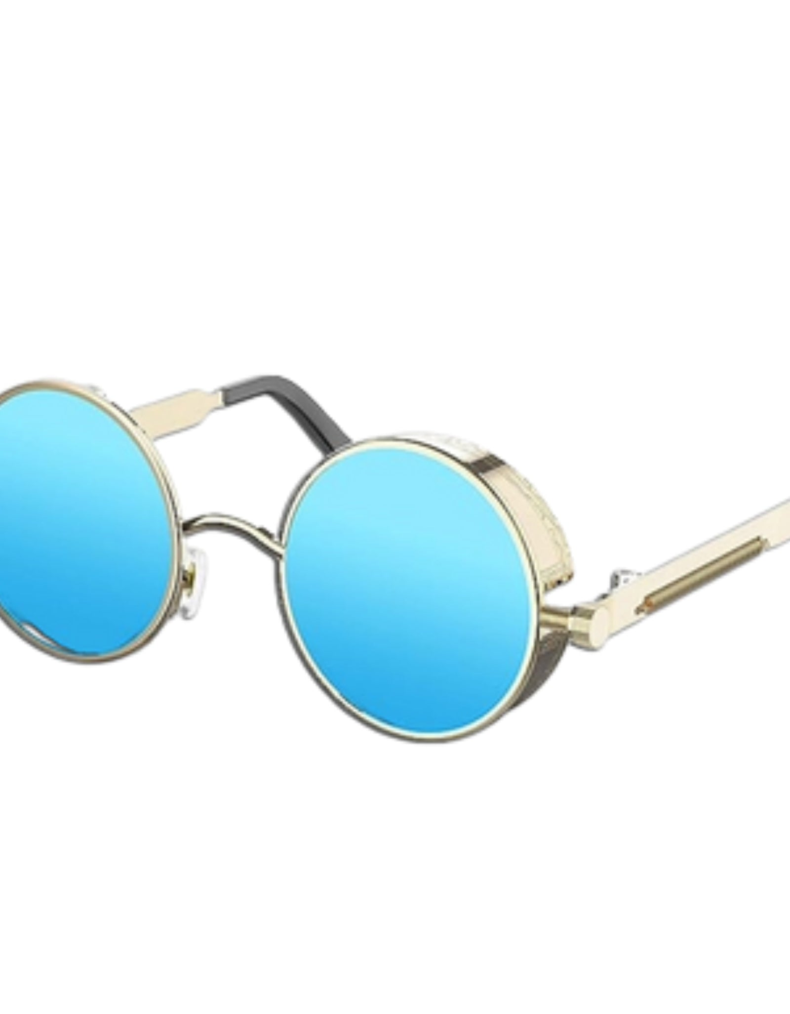 Retro Round Polarized Sunglasses Men Women Vintage Gothic Steampunk Glasses