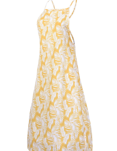 Load image into Gallery viewer, Slit Crisscross Printed Sleeveless Cami Dress
