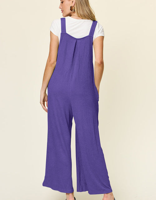 Load image into Gallery viewer, Double Take Full Size Texture Sleeveless Wide Leg Overall
