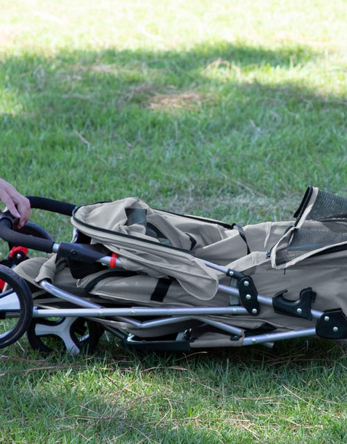 Load image into Gallery viewer, 🐶 3 Wheel Elite Jogger Pet Stroller for Cat or Dog, Foldable, for Travel, Gray🐶 by Js House
