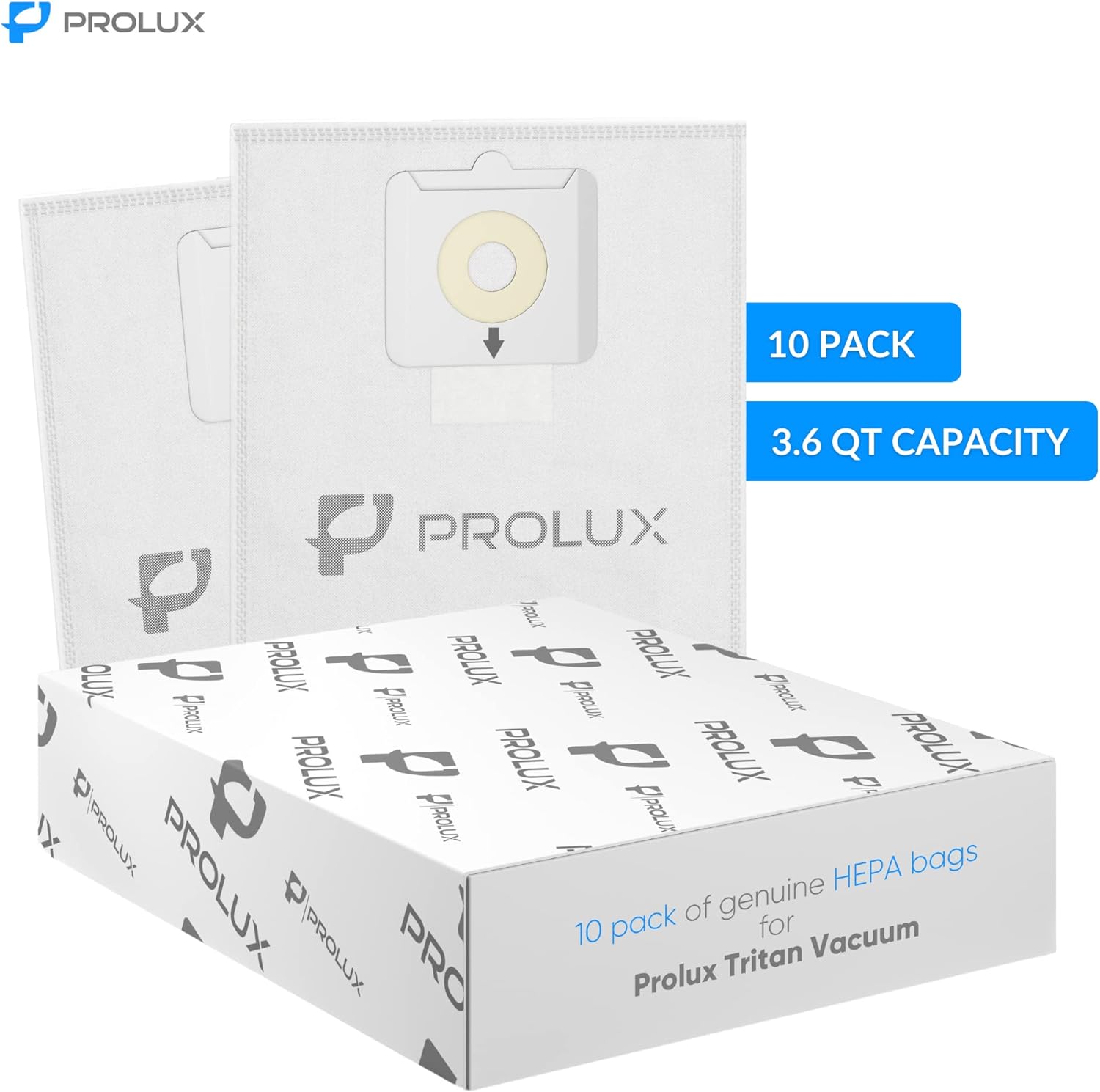 New 10 pack of bags for Prolux Tritan vacuum cleaner by Prolux Cleaners