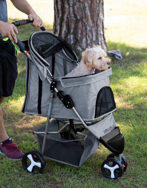 Load image into Gallery viewer, 🐶 3 Wheel Elite Jogger Pet Stroller for Cat or Dog, Foldable, for Travel, Gray🐶 by Js House
