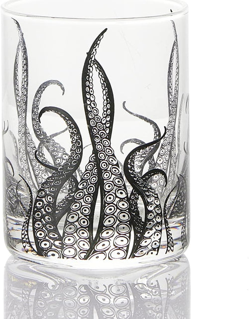 Load image into Gallery viewer, Octopus Tentacle Whiskey Glassware | Set of 2 | 9 OZ Handmade Craft Beer, Cocktail, Water, Bar Rock Glass - Kraken Tumbler Gift Set, Old Fashioned Rocks Glasses, Antique Design Extraordinary Detail by The Wine Savant
