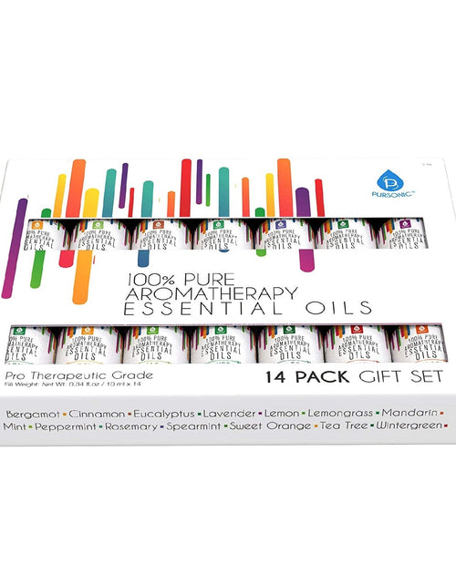 Load image into Gallery viewer, 14 Pack of 100% Pure Essential Aromatherapy Oils by Pursonic
