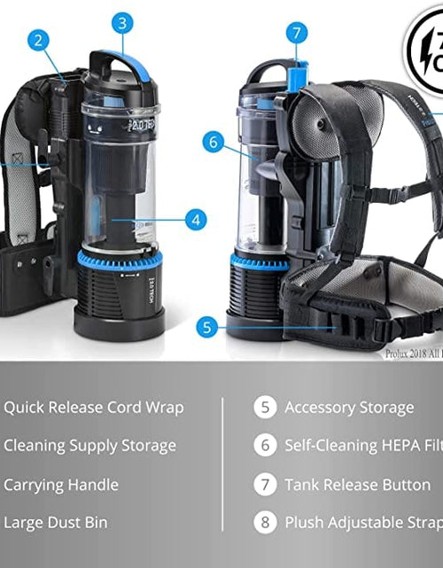 Load image into Gallery viewer, Prolux 2.0 Cordless Bagless Backpack Vacuum with 1 hour Lithium Ion Battery by Prolux Cleaners

