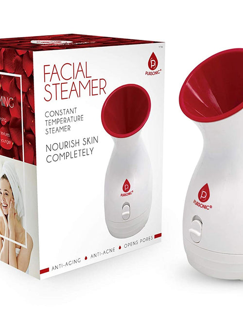 Load image into Gallery viewer, Pursonic Facial Steamer Hot Mist Moisturizing Spa: Nourish Skin Completely Extract Blackheads, Unclog Pores, Relieve Acne and Sunburn, Rejuvenate and Hydrate Your Skin for a Youthful Complexion by Pursonic
