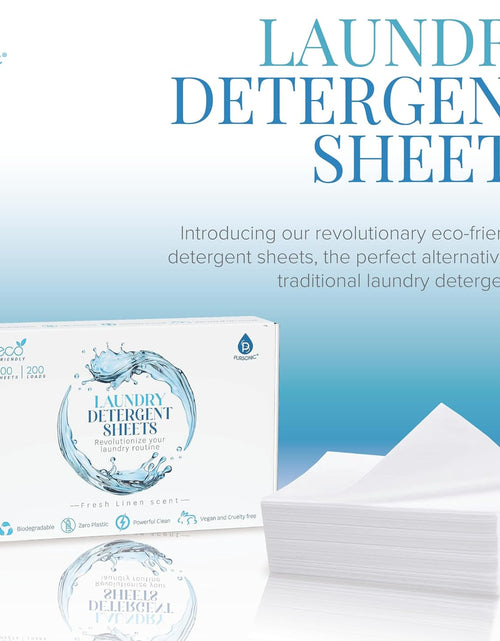 Load image into Gallery viewer, Natural Laundry Detergent Sheets ,Eco Friendly– Fresh Linen Scent by Pursonic
