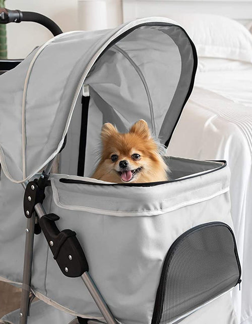 Load image into Gallery viewer, 🐶 3 Wheel Elite Jogger Pet Stroller for Cat or Dog, Foldable, for Travel, Gray🐶 by Js House
