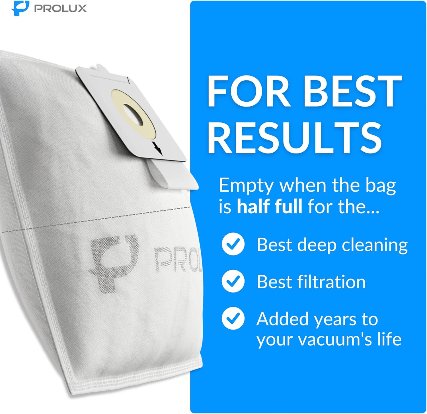New 10 pack of bags for Prolux Tritan vacuum cleaner by Prolux Cleaners
