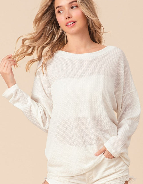 Load image into Gallery viewer, BiBi Waffled Backless Drawstring T-Shirt
