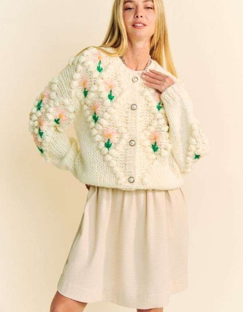 Load image into Gallery viewer, Davi &amp; Dani Floral Pattern Button Down Cardigan
