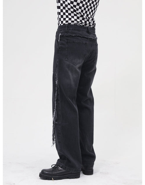 Load image into Gallery viewer, Raw Hem Jeans with Pockets

