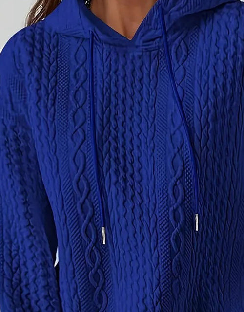 Load image into Gallery viewer, Drawstring Drop Shoulder Long Sleeve Hoodie
