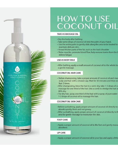 Load image into Gallery viewer, 100% Pure &amp; Natural Fractionated Coconut Oil by Pursonic
