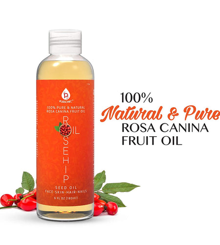 100% Pure & Natural Cold Pressed Premium Rosehip Seed Oil 6 Oz by Pursonic