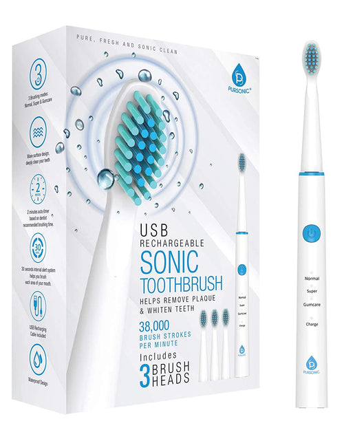 Load image into Gallery viewer, USB Rechargeable Sonic Toothbrush by Pursonic
