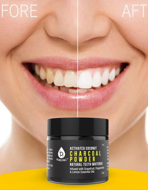 Load image into Gallery viewer, Activated Coconut Charcoal Powder Natural Teeth Whitener by Pursonic
