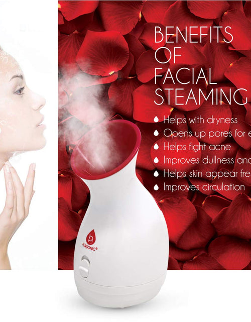 Load image into Gallery viewer, Pursonic Facial Steamer Hot Mist Moisturizing Spa: Nourish Skin Completely Extract Blackheads, Unclog Pores, Relieve Acne and Sunburn, Rejuvenate and Hydrate Your Skin for a Youthful Complexion by Pursonic
