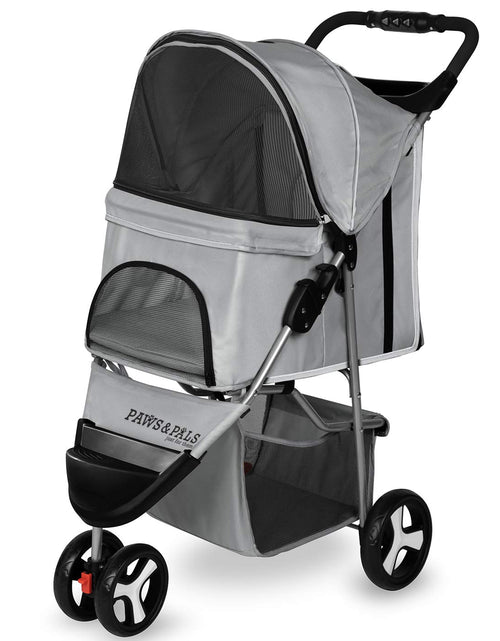 Load image into Gallery viewer, 🐶 3 Wheel Elite Jogger Pet Stroller for Cat or Dog, Foldable, for Travel, Gray🐶 by Js House
