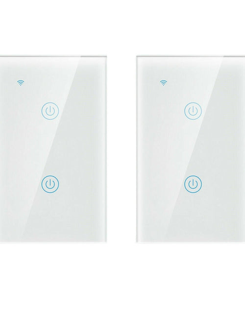 Load image into Gallery viewer, 1/2/3/4 Gang WiFi Smart Wall Touch Light Switch Glass Panel For Alexa/Google APP
