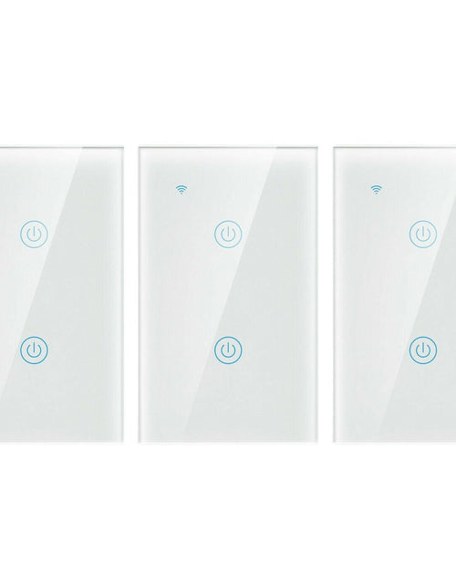 Load image into Gallery viewer, 1/2/3/4 Gang WiFi Smart Wall Touch Light Switch Glass Panel For Alexa/Google APP
