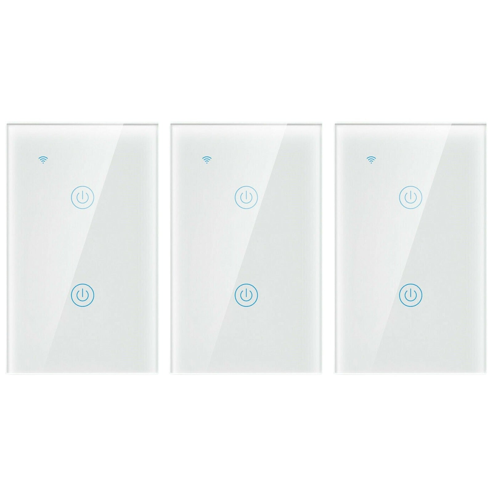 1/2/3/4 Gang WiFi Smart Wall Touch Light Switch Glass Panel For Alexa/Google APP