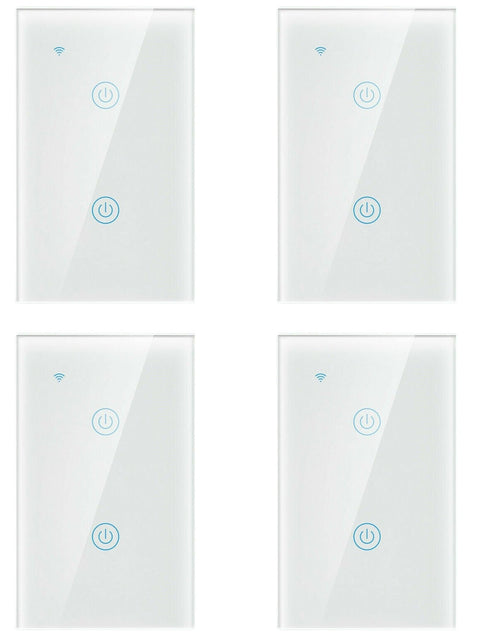 Load image into Gallery viewer, 1/2/3/4 Gang WiFi Smart Wall Touch Light Switch Glass Panel For Alexa/Google APP

