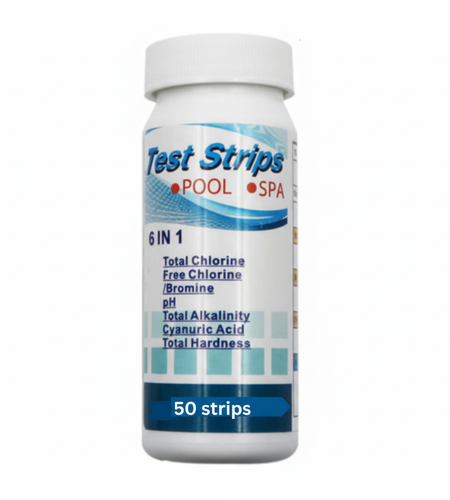 6 IN 1 Chlorine Dip Test Strips Hot Tub SPA Swimming Pool PH Tester Paper Bottle