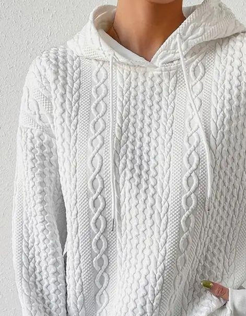 Load image into Gallery viewer, Drawstring Drop Shoulder Long Sleeve Hoodie
