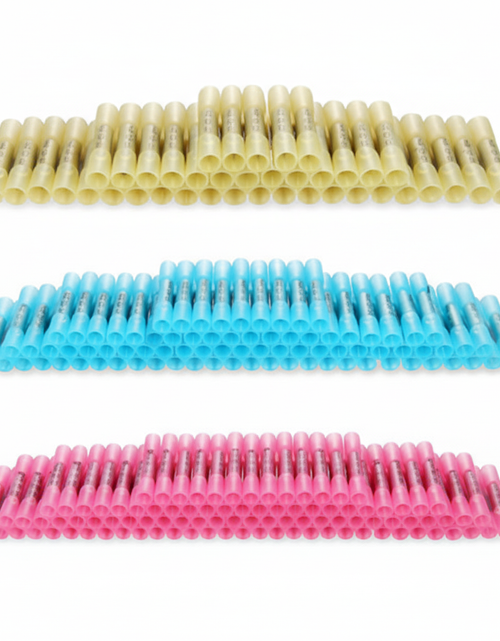 Load image into Gallery viewer, 200/100PCS Heat Shrink Butt Wire Splice Connectors Seal Crimp Terminals USA
